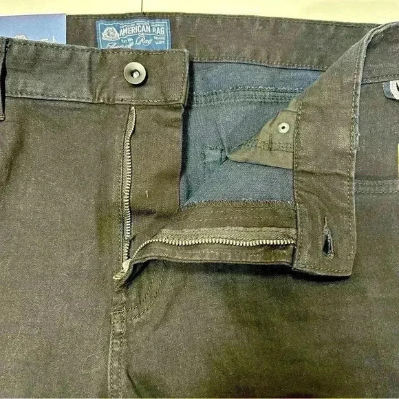 American Rag Men Jeans Shadow Dark Black 36Wx34L Slim Fit Distressed Stretch NWT - Picture 11 of 16